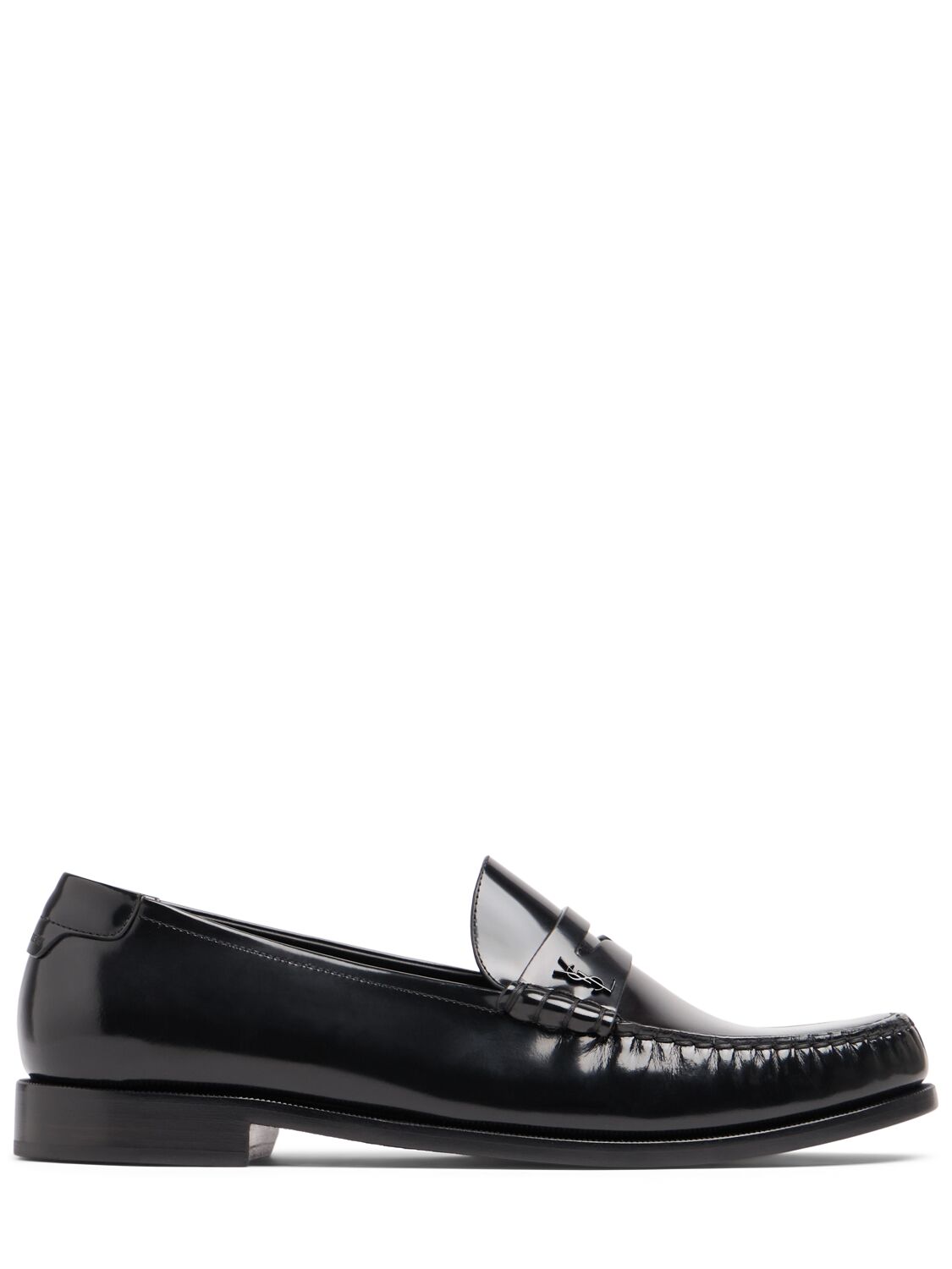 Saint Laurent | Men 20mm Le Loafer Monogram Leather Loafers Black 42