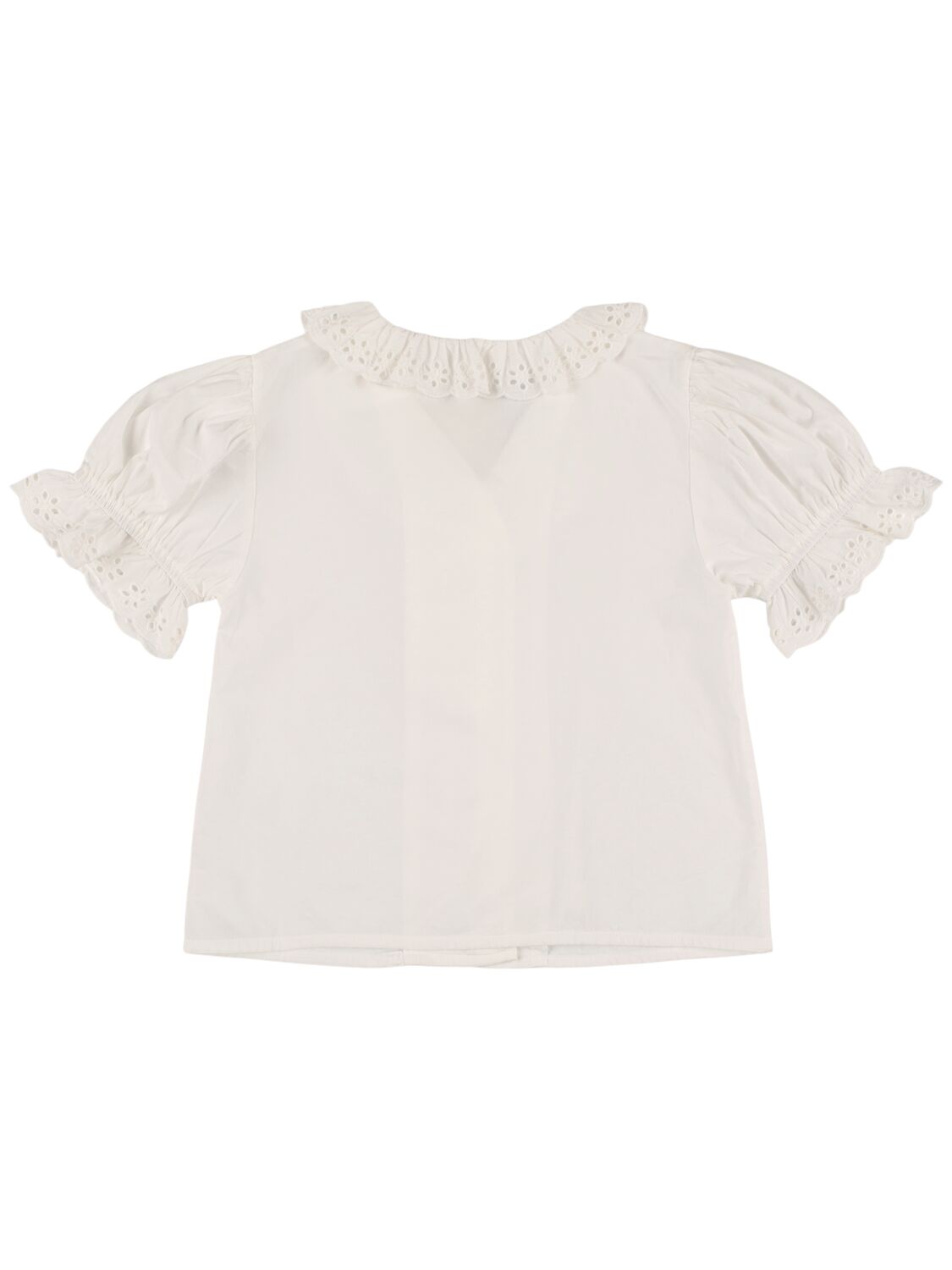 Shop The New Society Embroidered Cotton Poplin Shirt In Off White