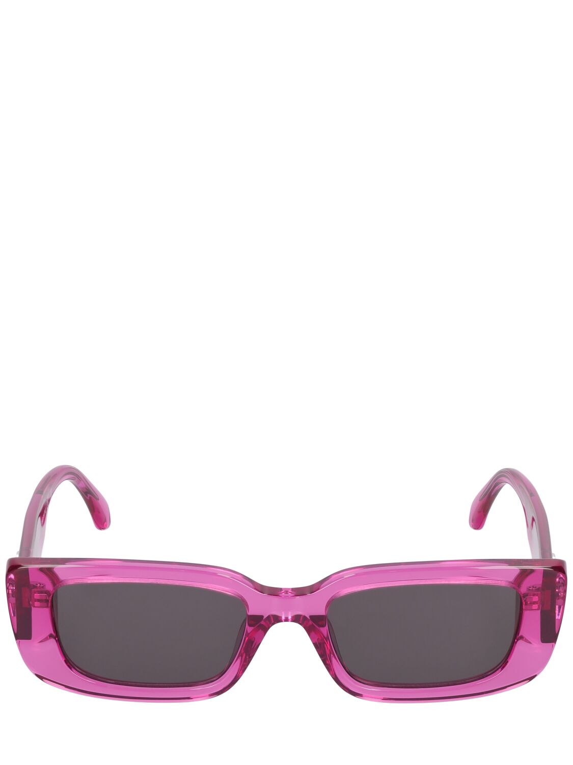 Shop Palm Angels Yosemite Acetate Sunglasses In Dark Pink