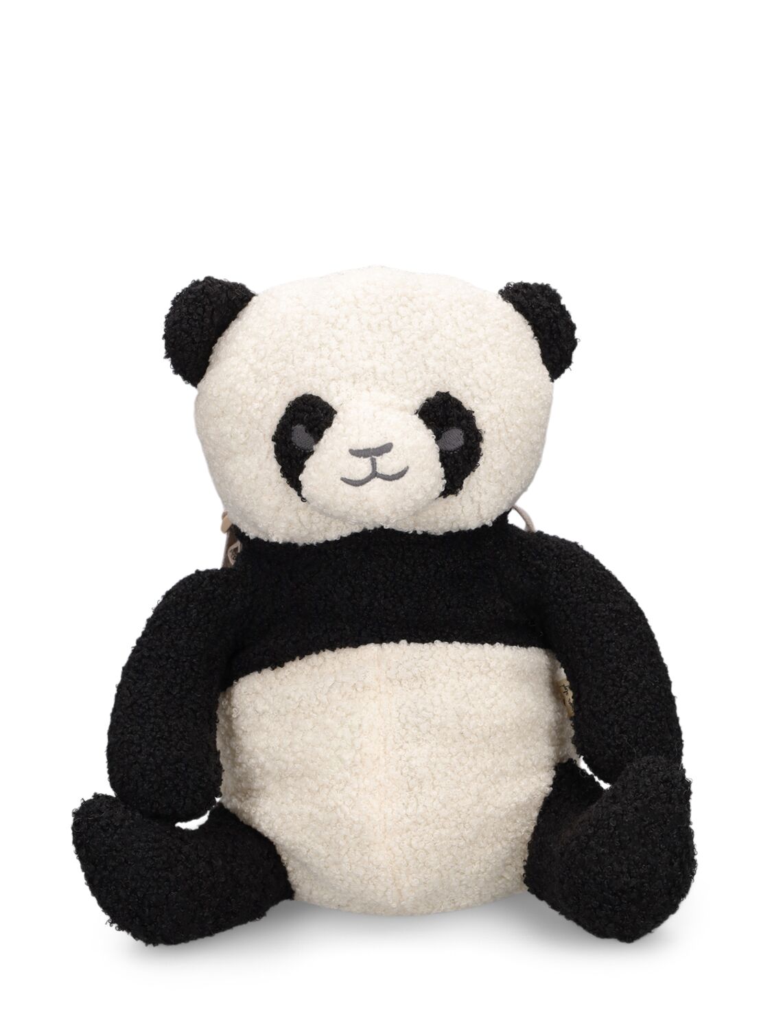 Konges Sløjd Kids' Panda Teddy Backpack In White,black