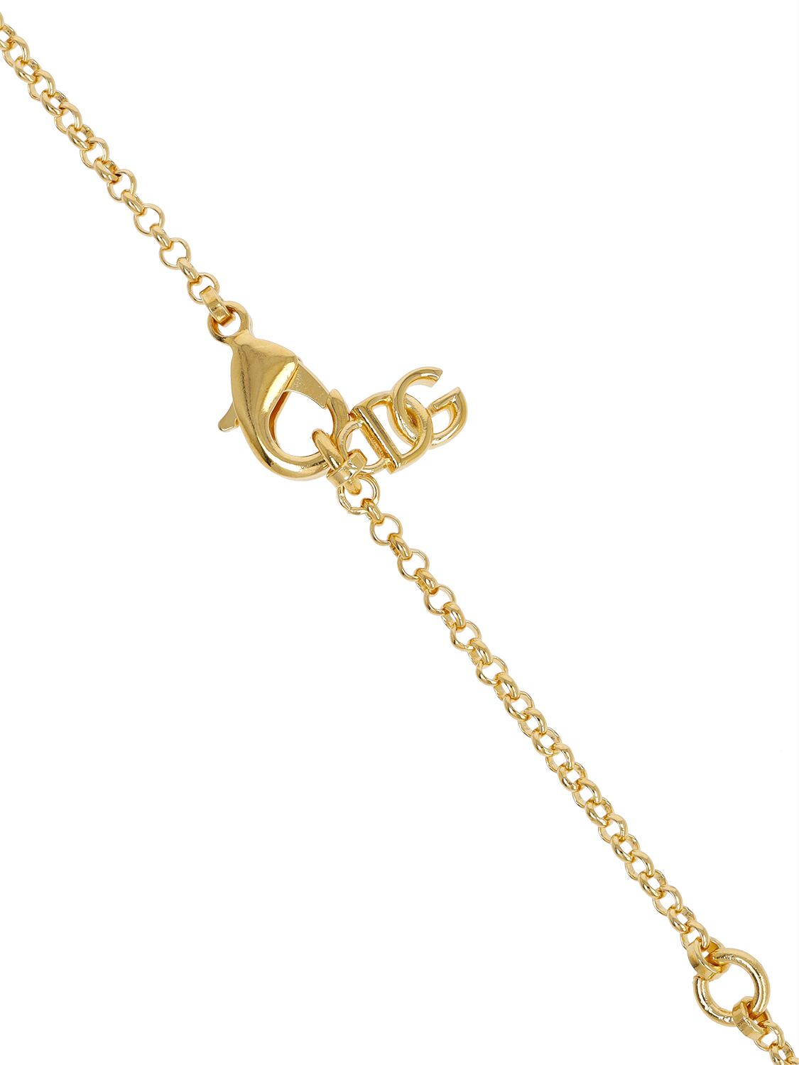 Shop Dolce & Gabbana Plated Cross Pendant Necklace In Gold