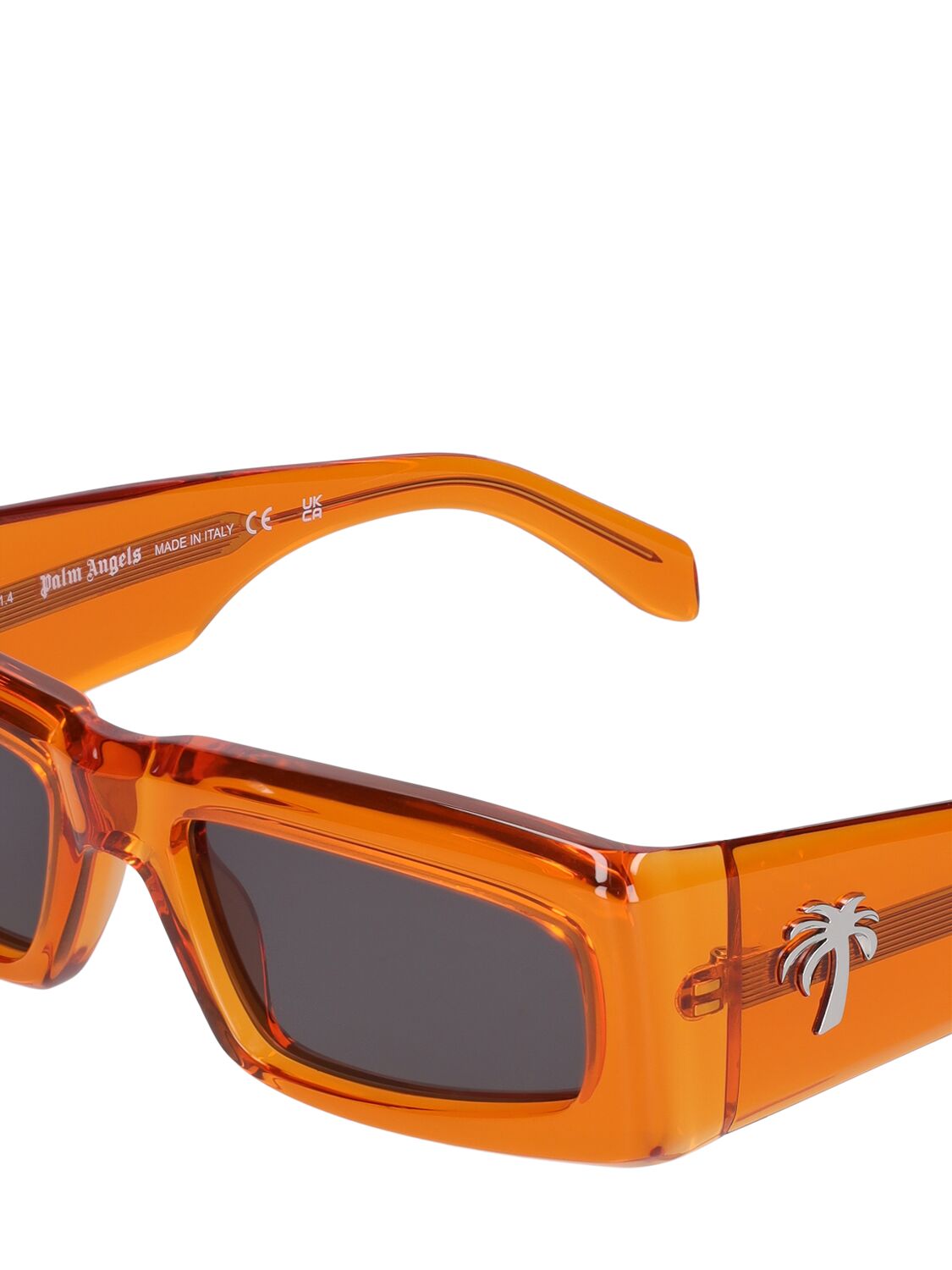 Shop Palm Angels Yreka Acetate Sunglasses In Orange