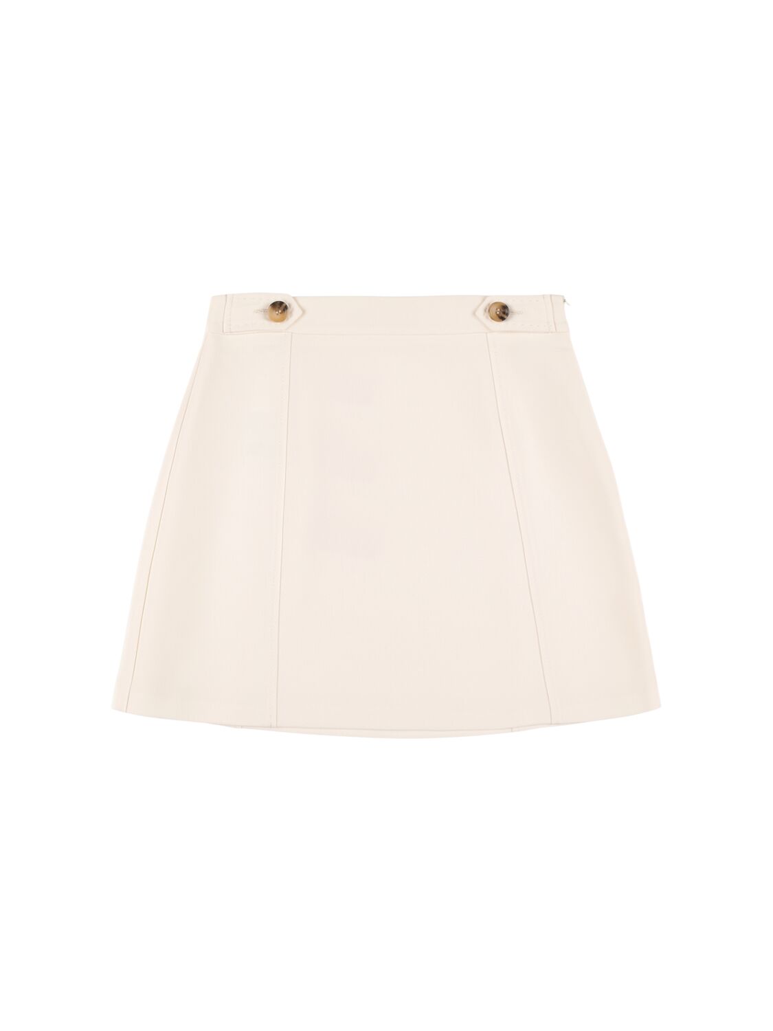 Shop Max & Co Denim Mini Skirt In White