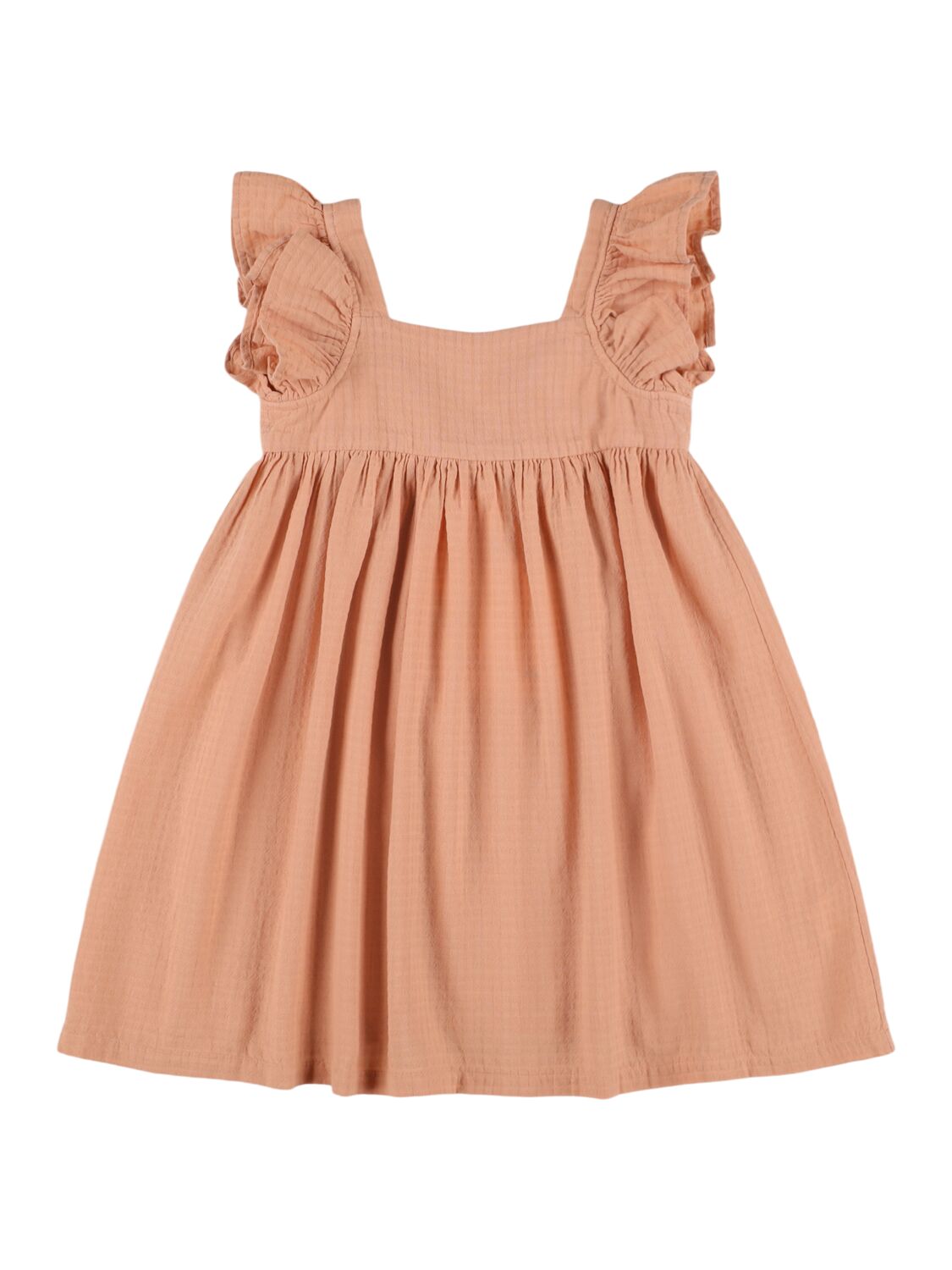 The New Society Kids' Organic Cotton Dress In Powder Pink