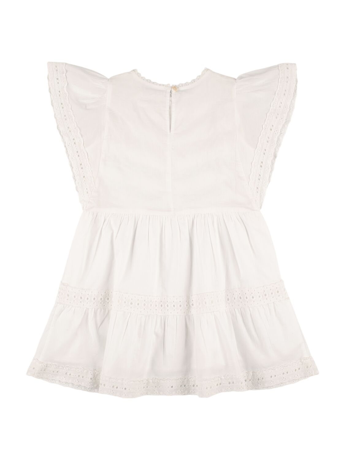 Shop The New Society Embroidered Cotton Poplin Dress In Off White