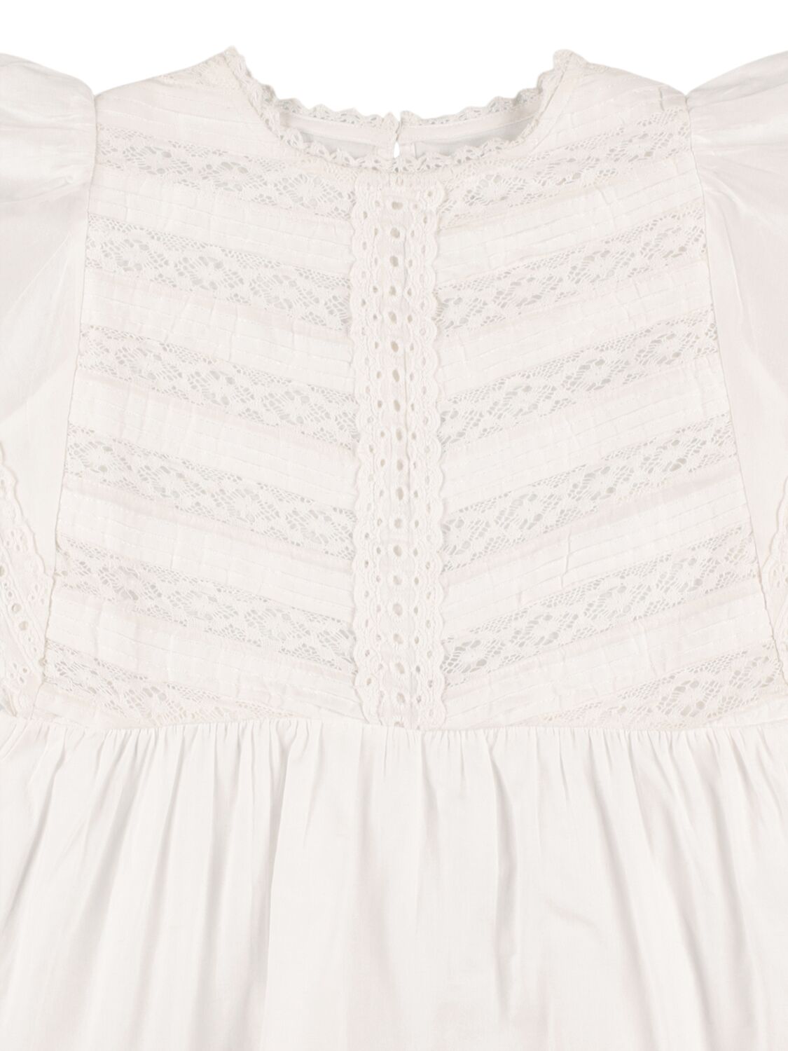 Shop The New Society Embroidered Cotton Poplin Dress In Off White