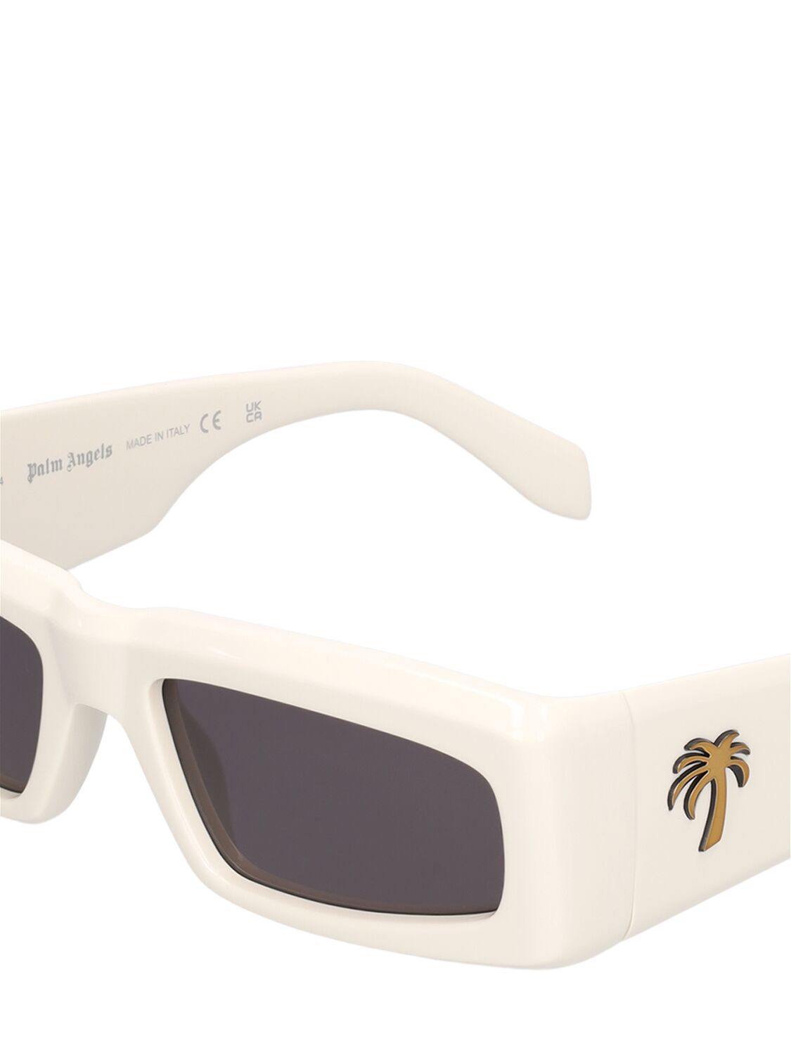 Shop Palm Angels Yreka Acetate Sunglasses In White