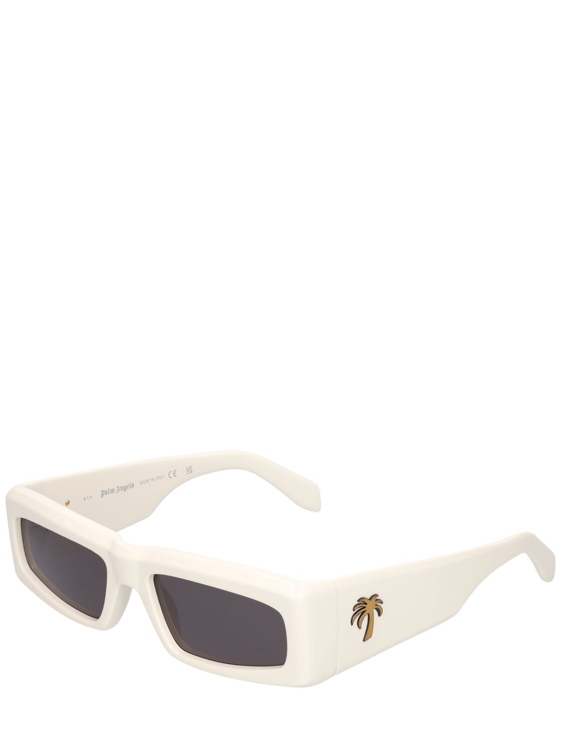 Shop Palm Angels Yreka Acetate Sunglasses In White