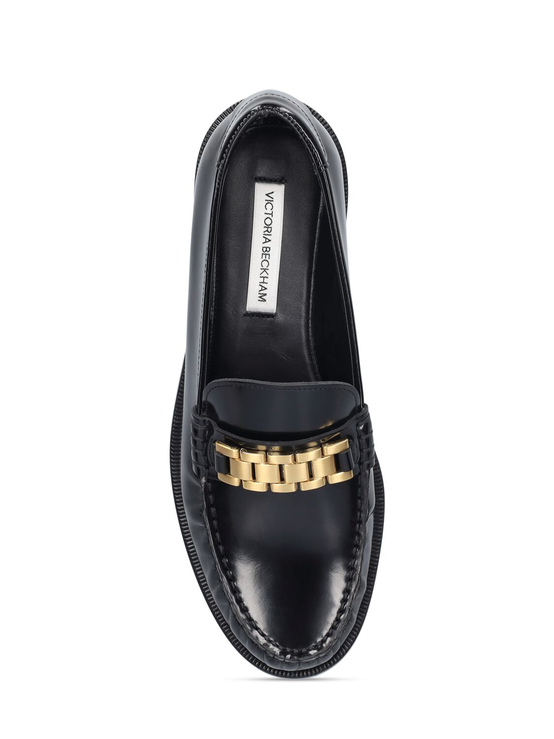 Shop Victoria Beckham 20mm Leather Loafers In Black