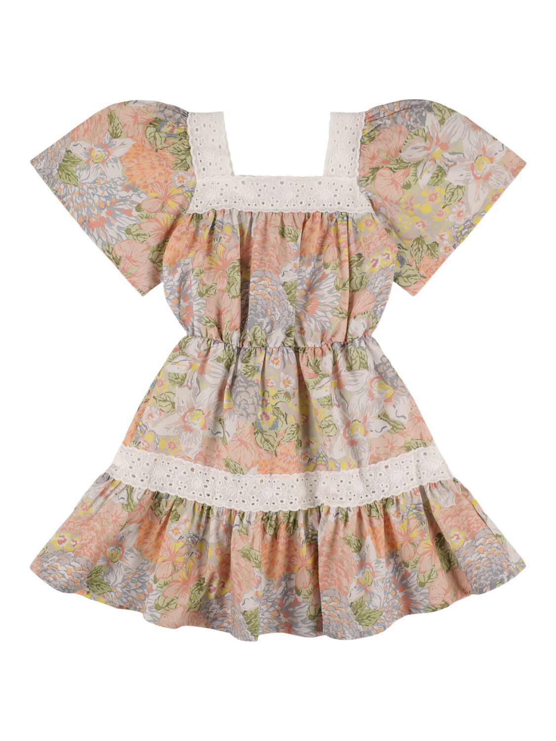 The New Society Kids' Printed Organic Cotton Dress In Multicolor
