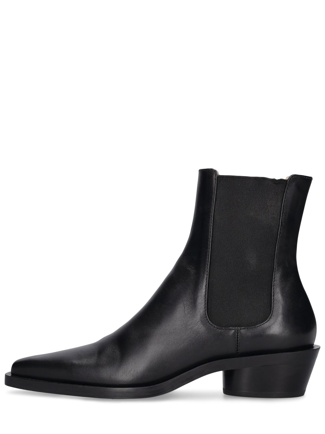 Proenza Schouler 40mm Bronco Leather Chelsea Boots In Black