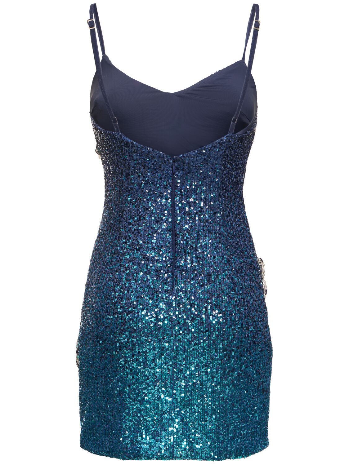 Shop Patbo Sequined Mini Dress In Blue
