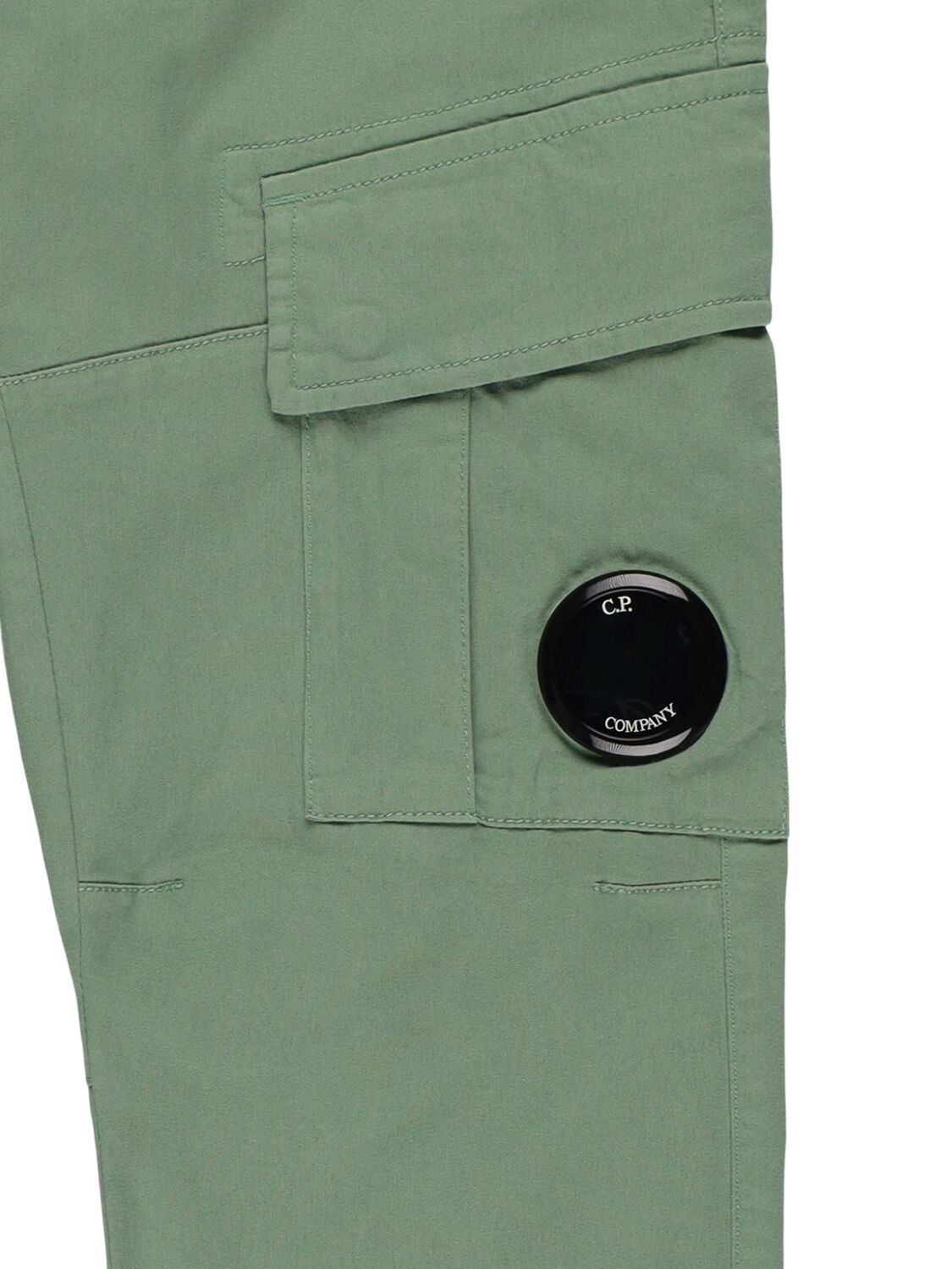 Shop C.p. Company Stretch Cotton Gabardine Cargo Pants In Dark Green