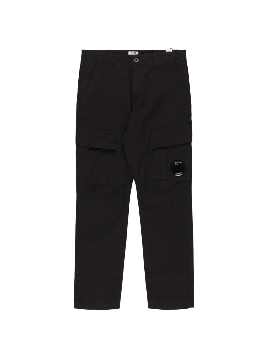C.p. Company Kids' Stretch Cotton Gabardine Cargo Pants In Black