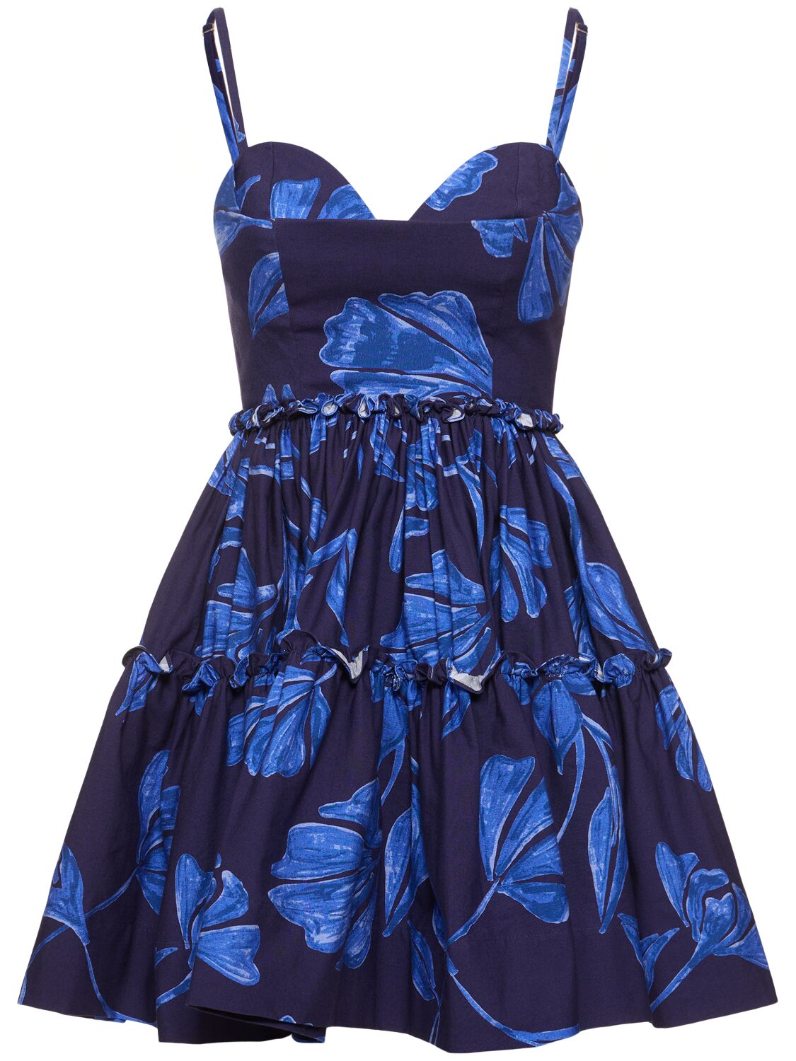 Image of Nightflower Printed Cotton Mini Dress