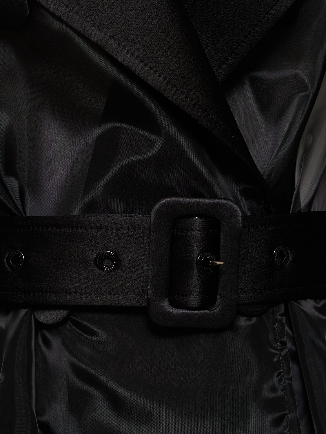Shop Dolce & Gabbana Long Belted Organza Coat In 黑色