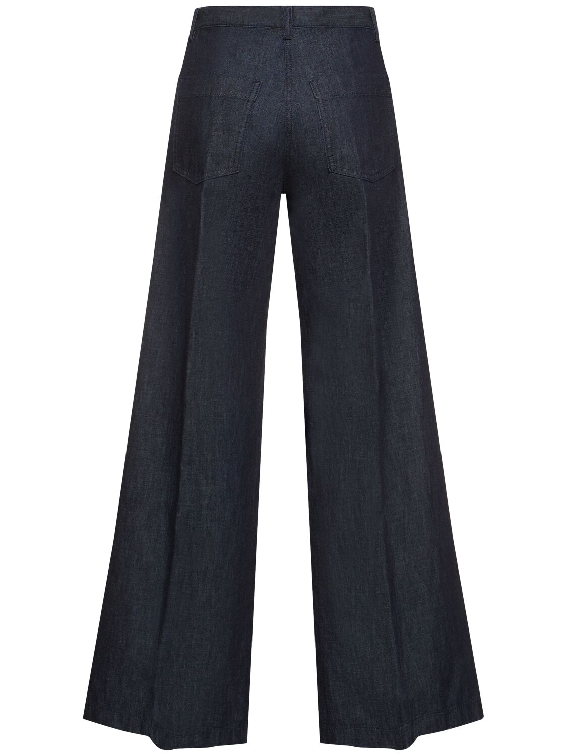 Shop Aspesi Denim Wide Leg Jeans In 蓝色
