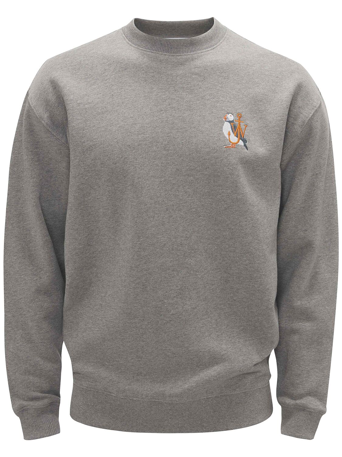 Jw Anderson Puffin Cotton Jersey Sweatshirt In 灰色