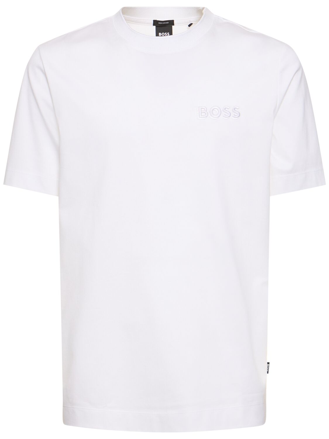 Hugo Boss Tiburt 423 Cotton T-shirt In 白色