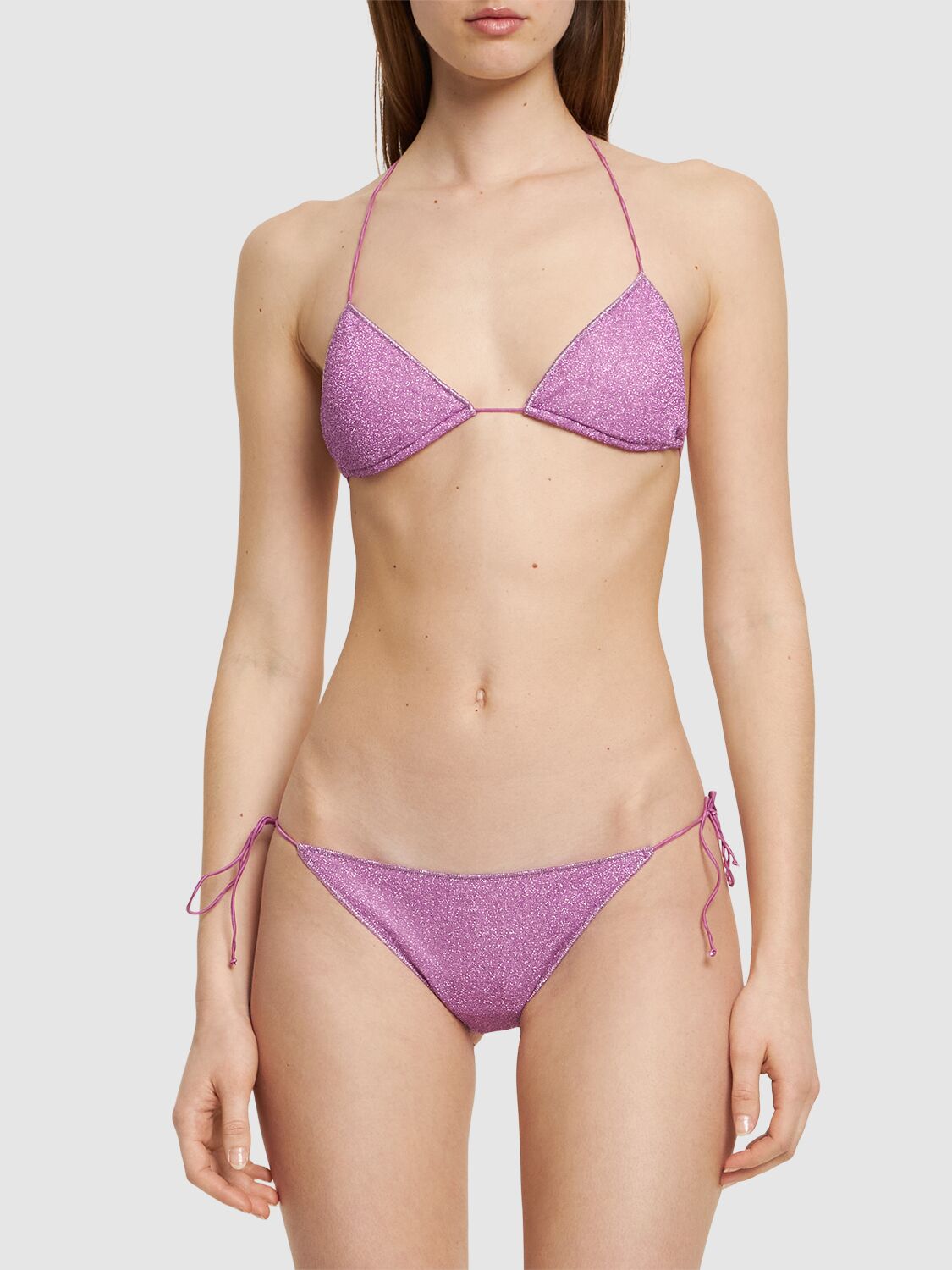 Shop Oséree Swimwear Lumière Microkini Bikini In 紫色