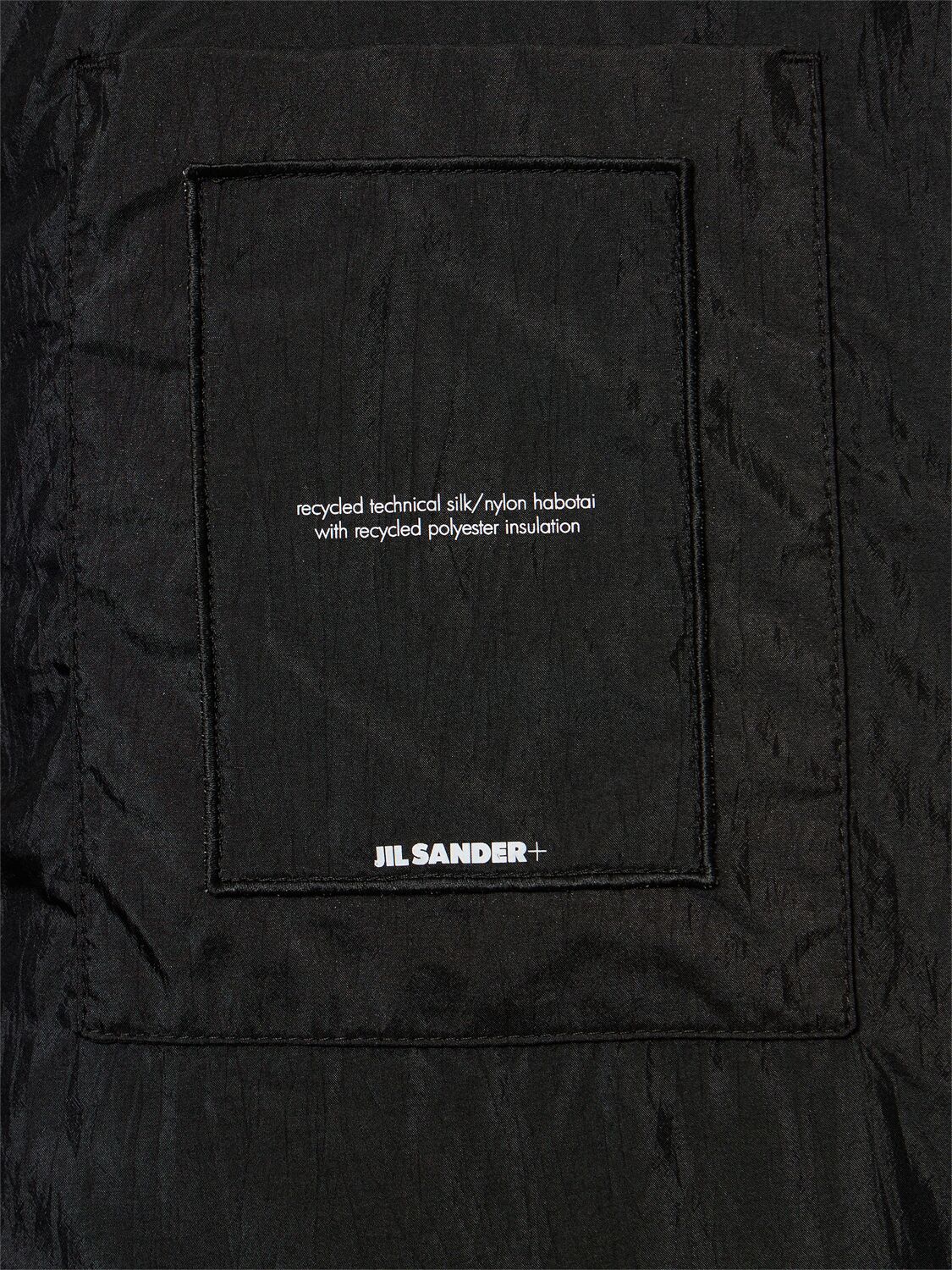 Shop Jil Sander Blouson 23 Canvas Down Jacket In 黑色