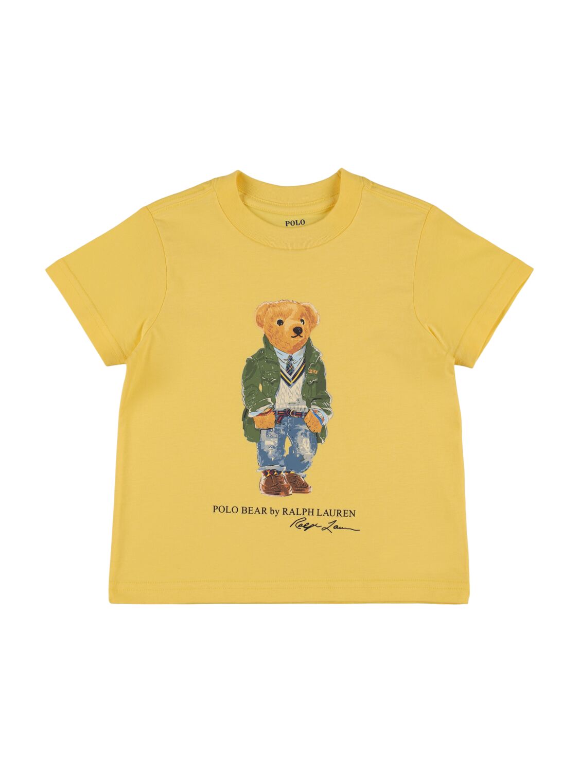 Ralph Lauren Kids' Printed Cotton Jersey T-shirt In Yellow
