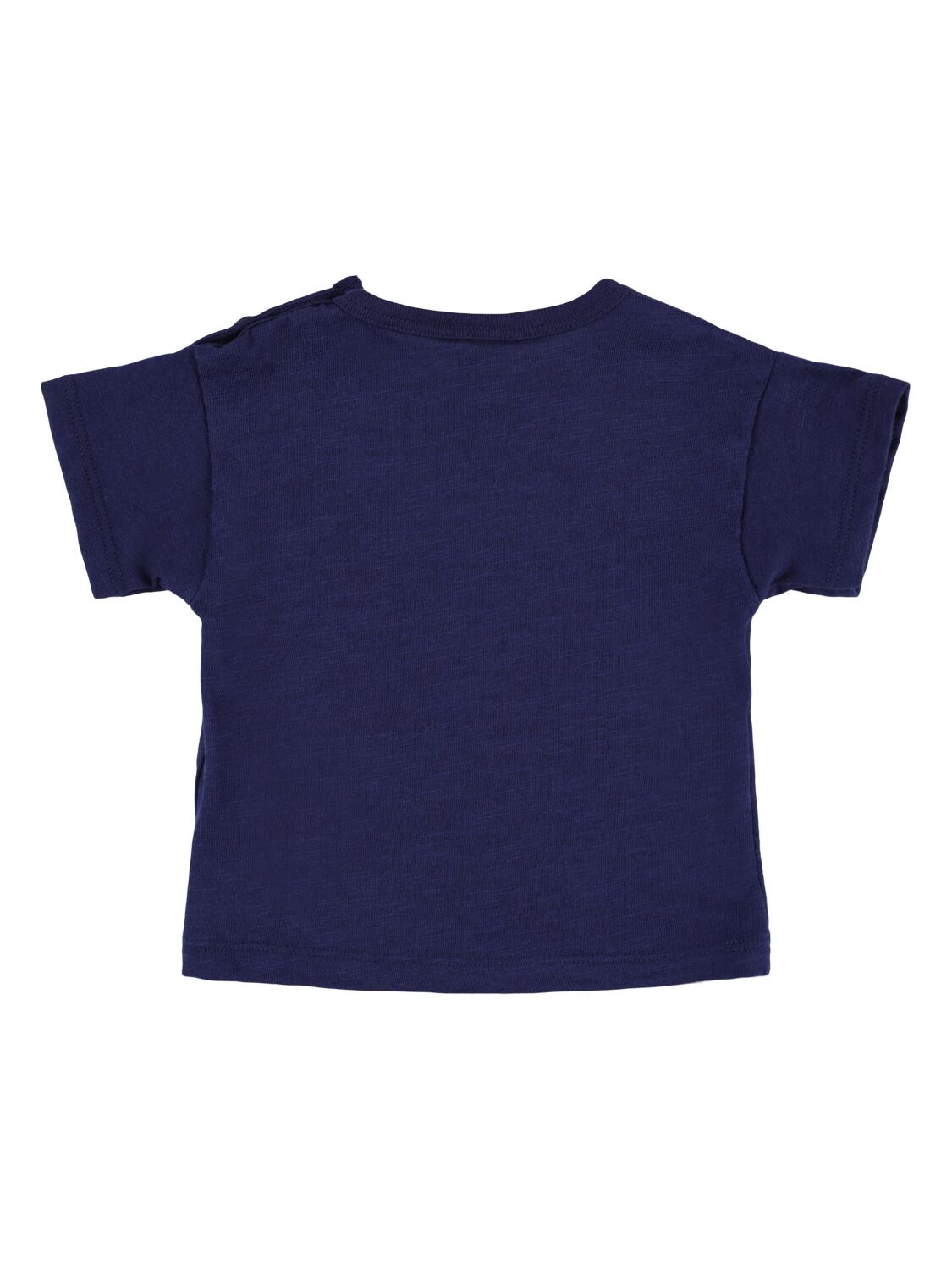 Shop Petit Bateau Cotton T-shirt W/ Pocket In Navy