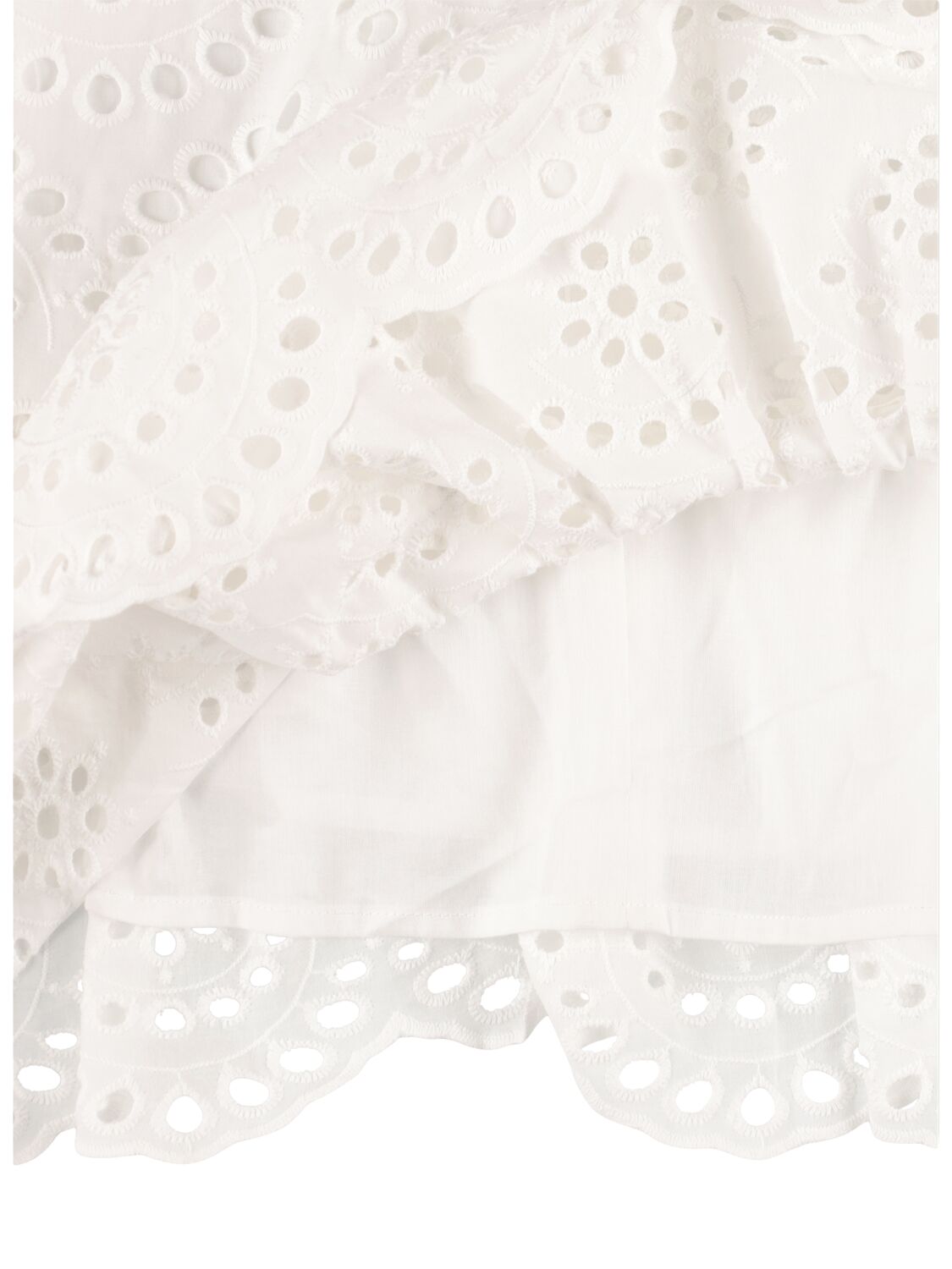 Shop Max & Co Cotton Eyelet Lace Dress W/ Ruffles In White