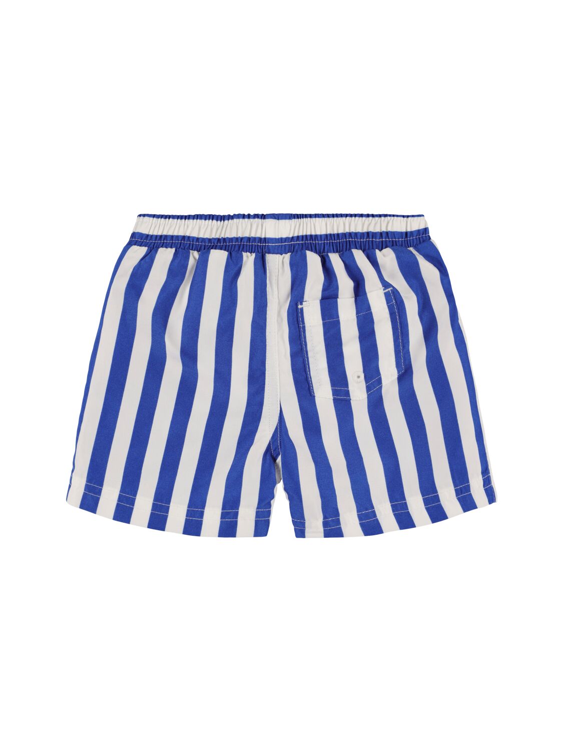 Shop Petit Bateau Striped Tech Swim Shorts In 白色,海军蓝