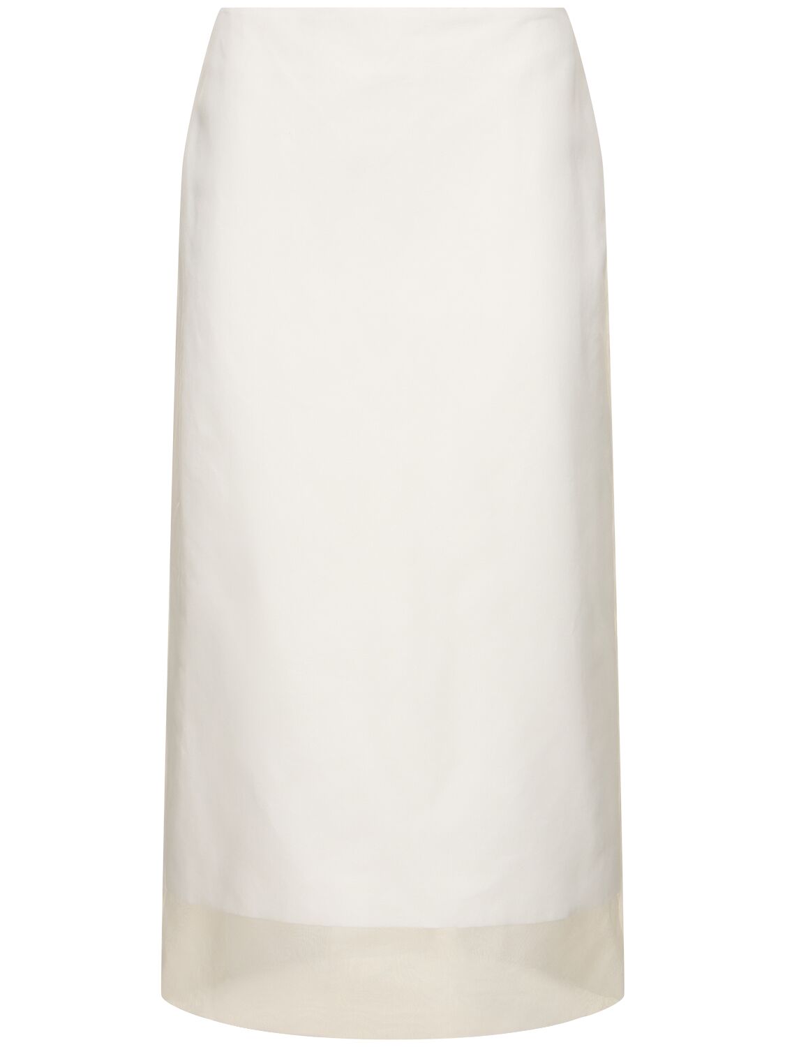 Aceti1234 Cotton & Linen Midi Skirt