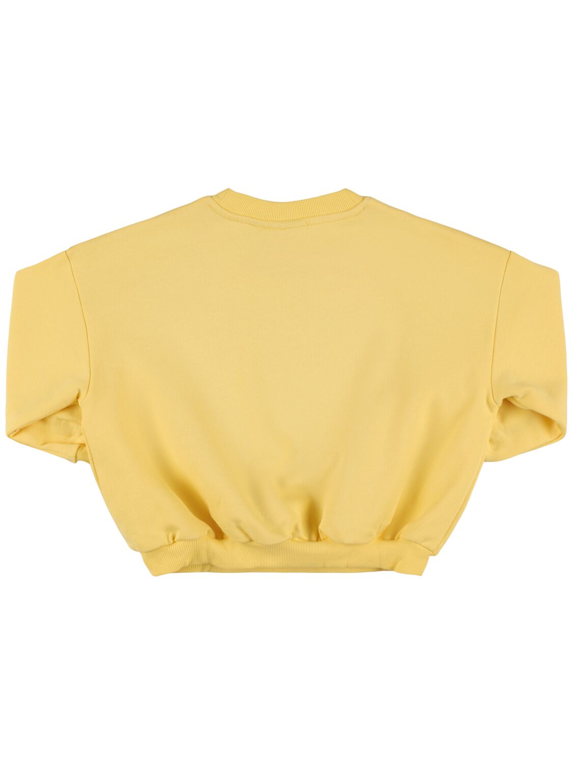 Shop Mini Rodini Printed Cotton Sweatshirt In Yellow