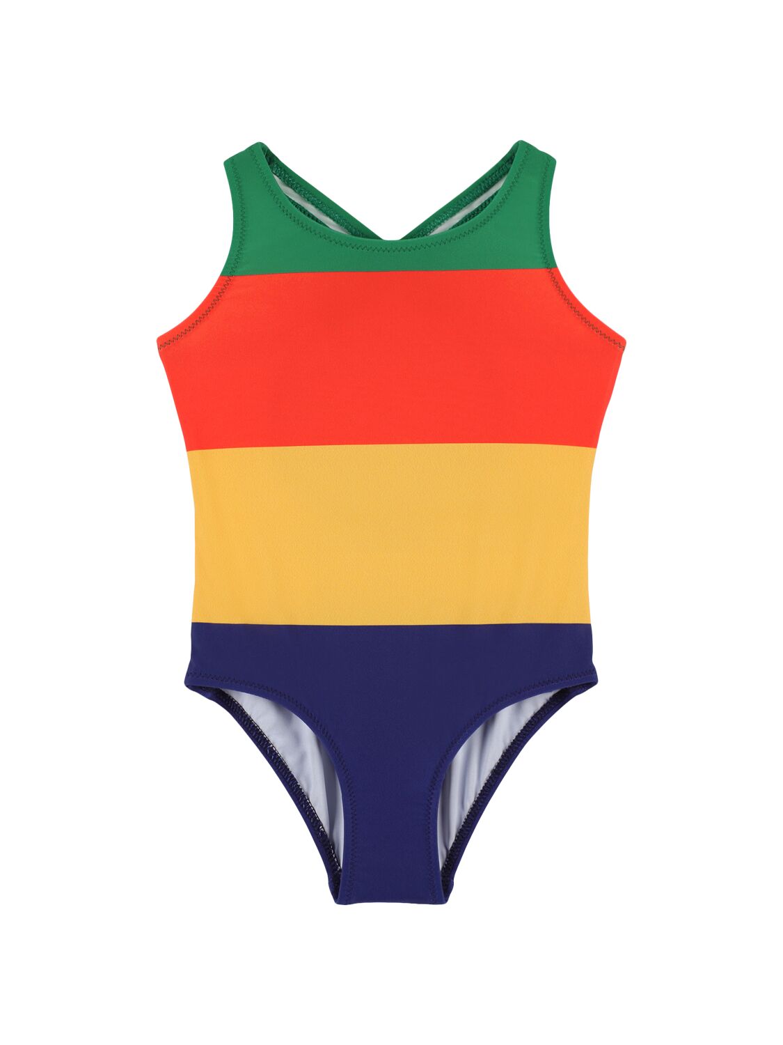 Image of Striped Recycled Tech One Piece Swimsuit