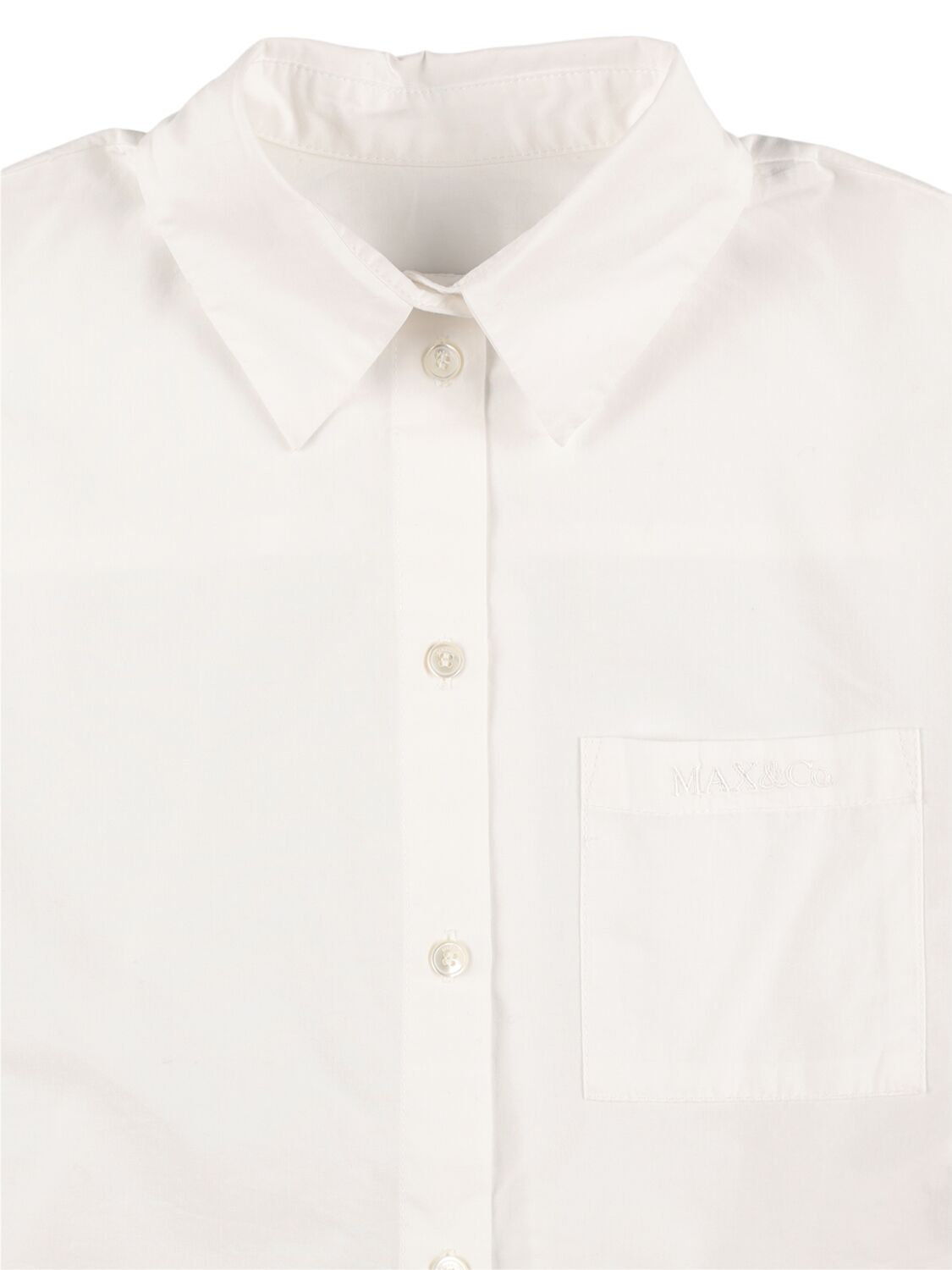 Shop Max & Co Cotton Poplin Shirt In White