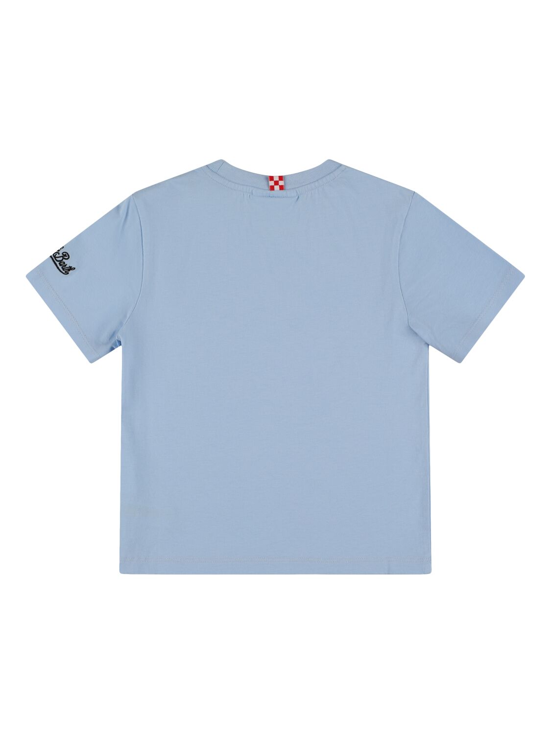 Shop Mc2 Saint Barth Crab Print Cotton Jersey T-shirt In Lightblue,multi