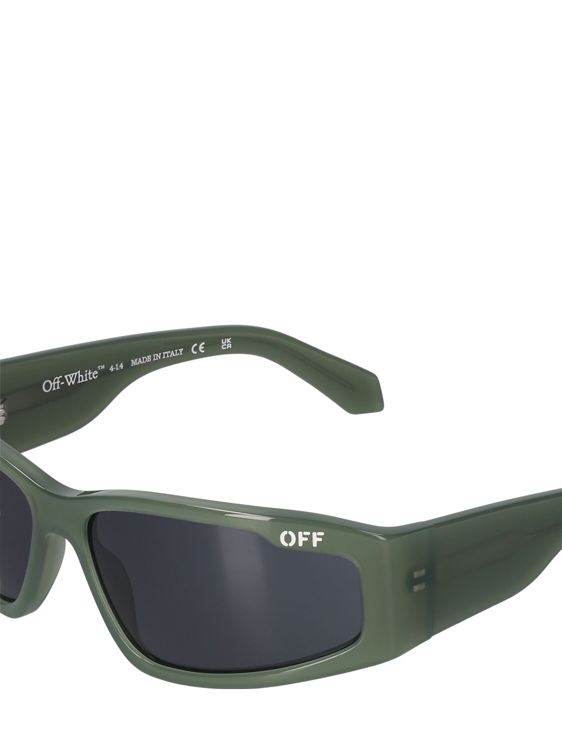 Shop Off-white Kimball Acetate Sunglasses In Olive Green