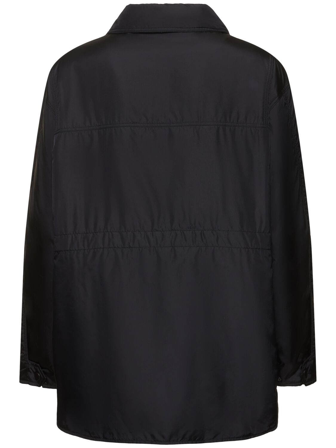 Shop Aspesi Single Breast Nylon Jacket In 黑色