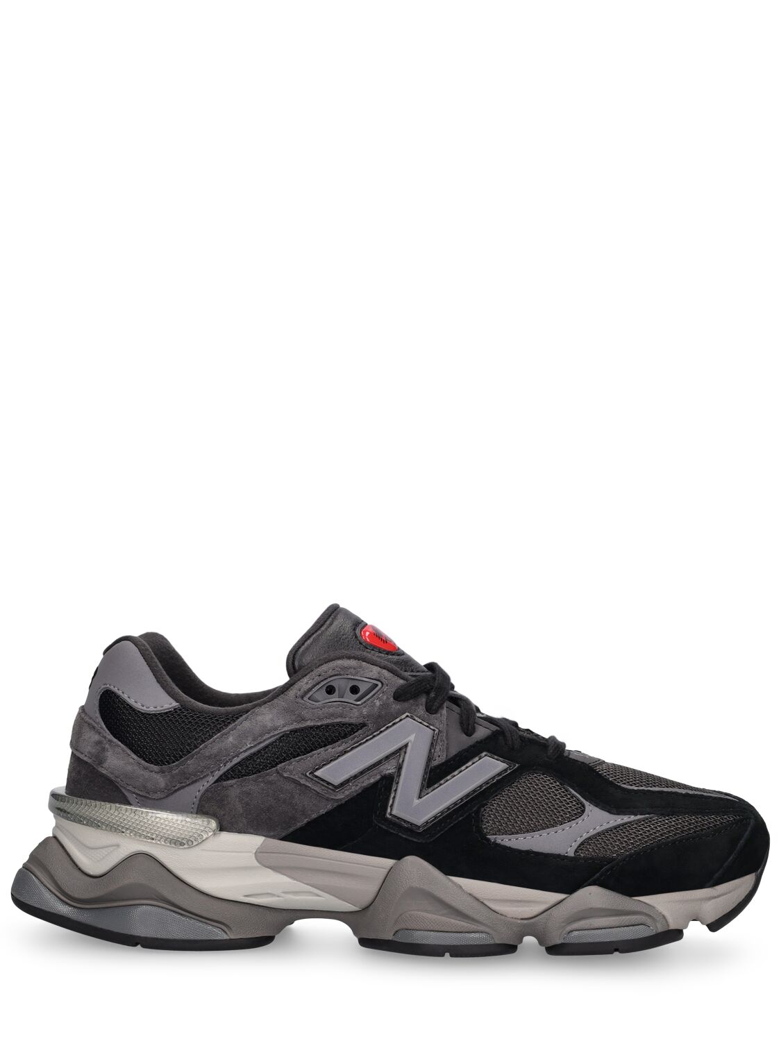 New Balance 9060 Leather And Suede-trimmed Mesh Sneakers In 黑色