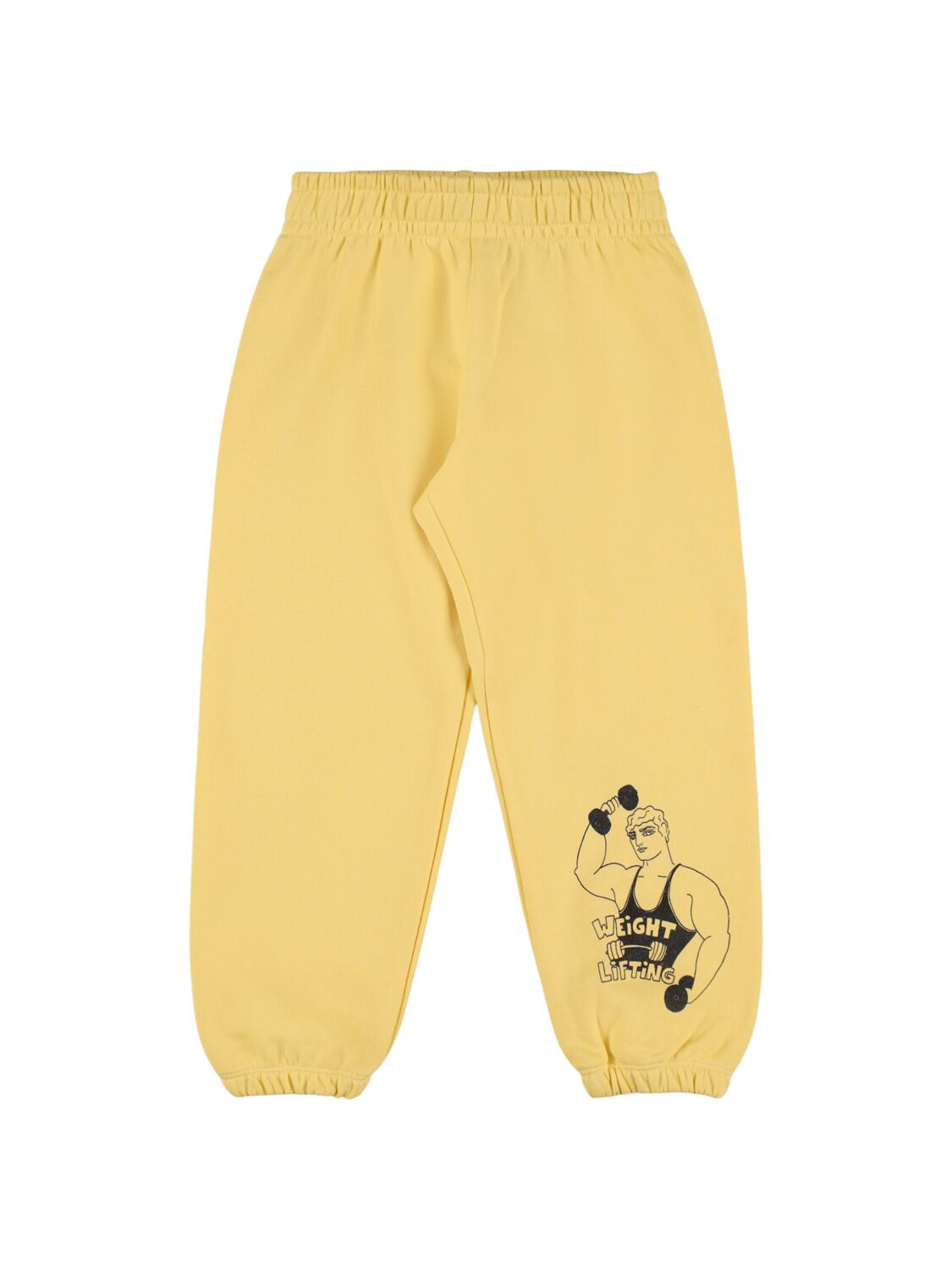 Mini Rodini Babies' 印花棉质运动裤 In Yellow