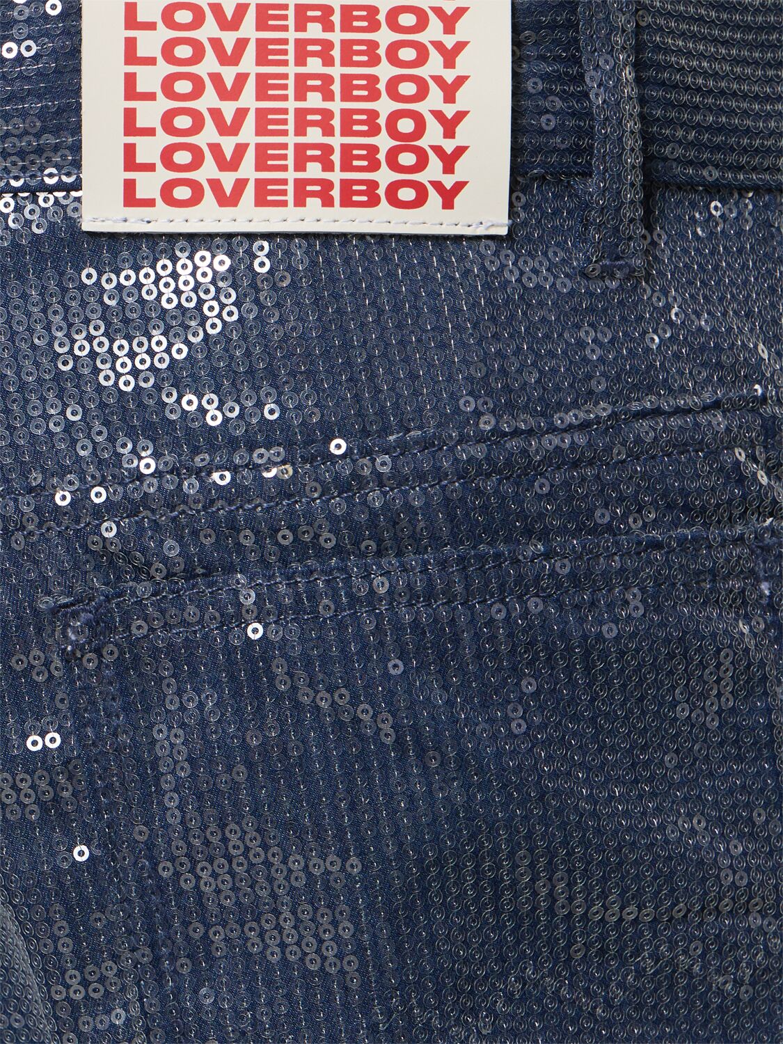 Shop Charles Jeffrey Loverboy Art Cotton & Viscose Denim Jeans In 蓝色