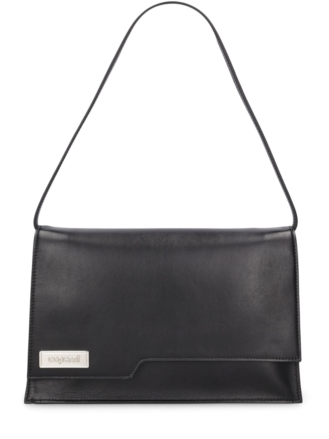 Coperni Folder Leather Shoulder Bag In Black