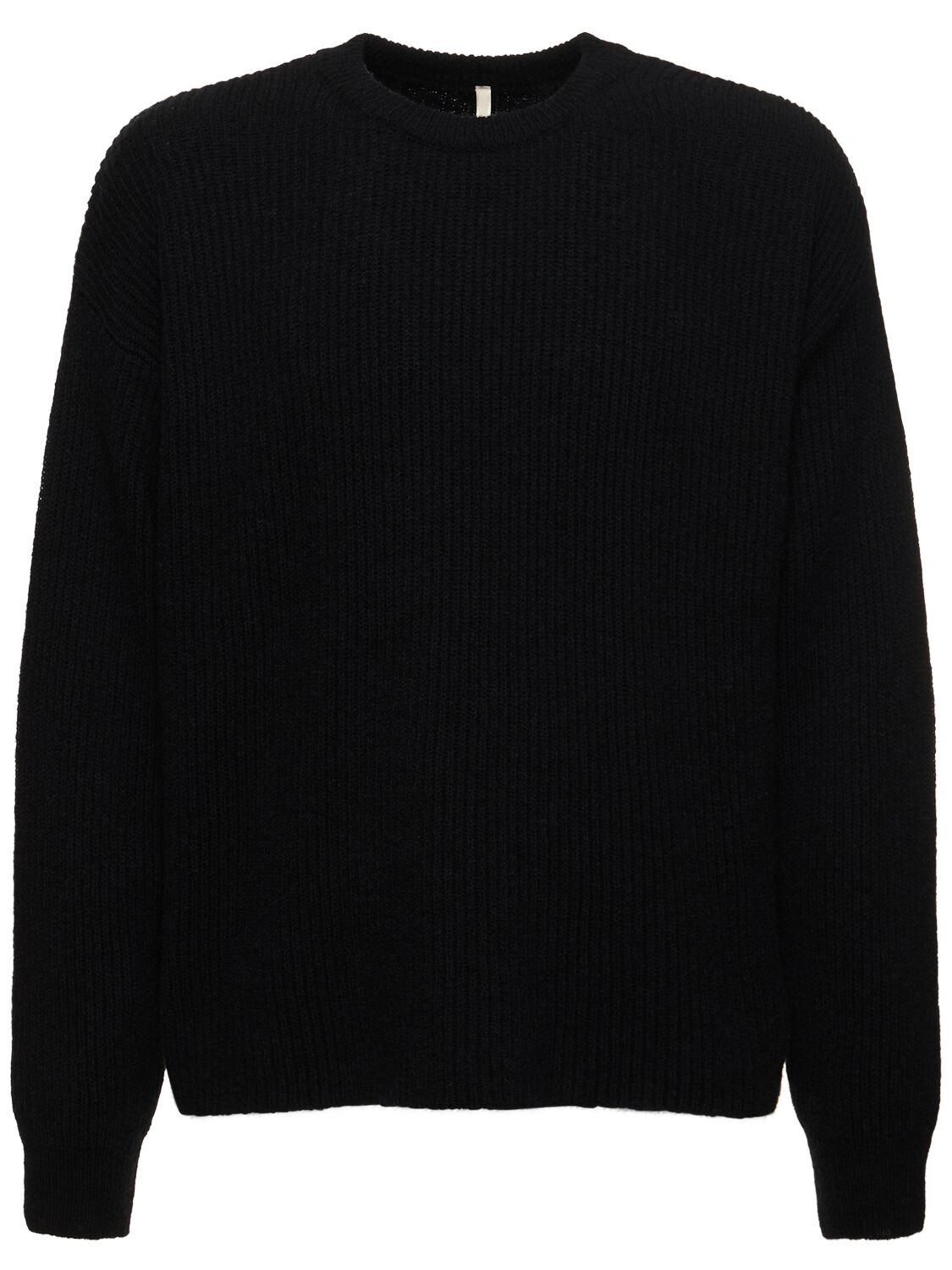 Shop Sunflower Air Wool Blend Rib Knit Sweater In 黑色