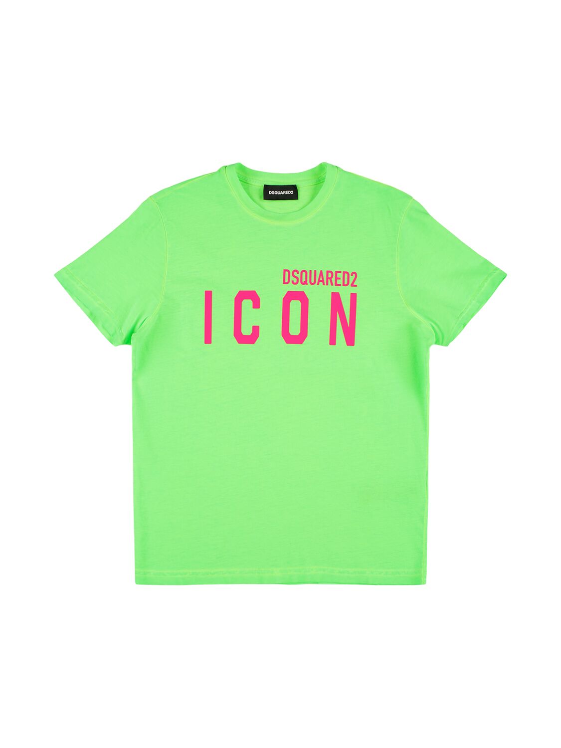 Dsquared2 Kids' Printed Logo Cotton T-shirt In Green