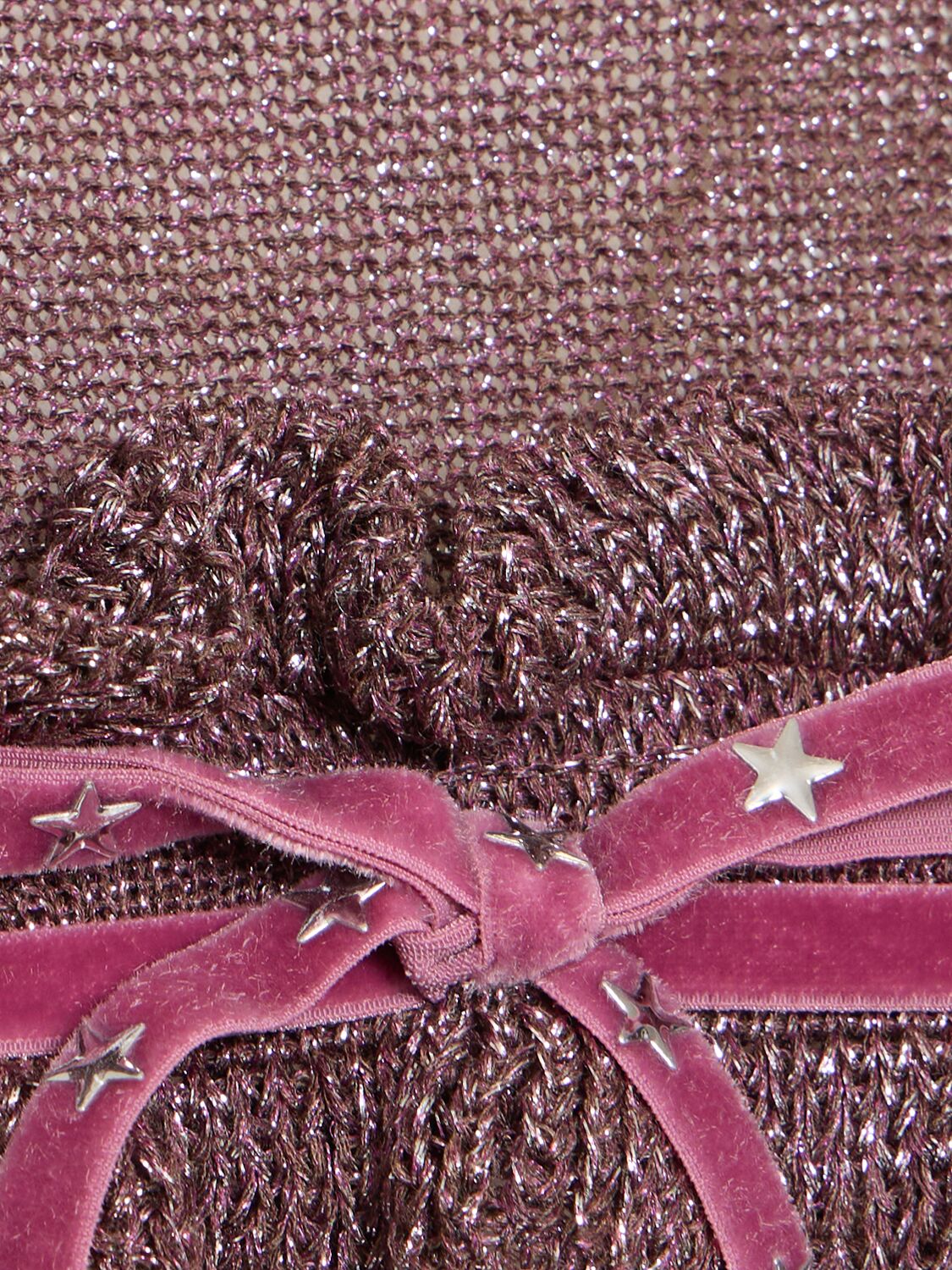 Shop Cormio Annalisa Glittered Viscose Knit Bolero In 紫色