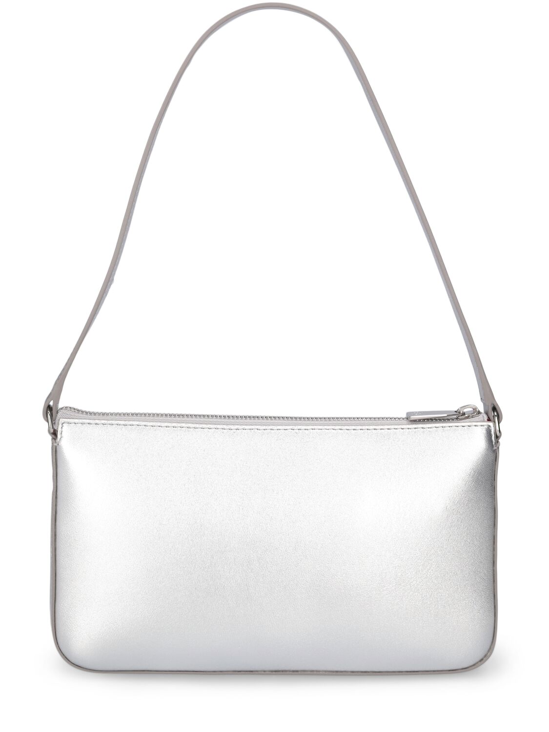 Shop Christian Louboutin Loubila Laminated Leather Shoulder Bag In Silver