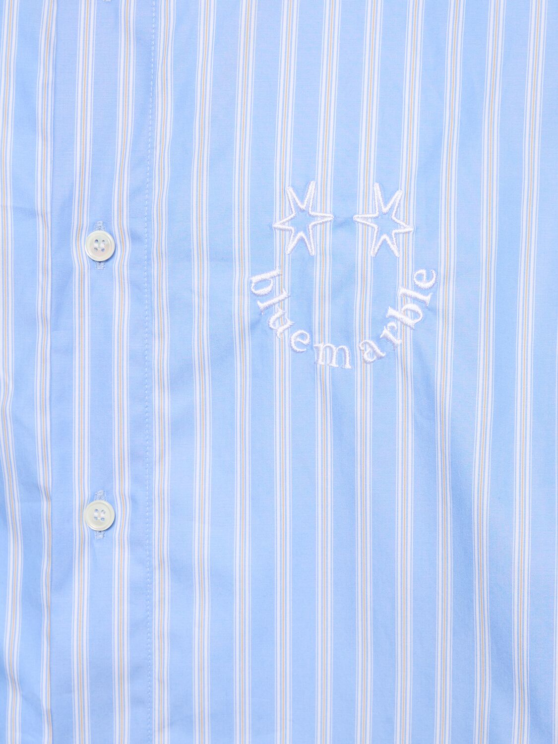 BLUEMARBLE SMILEY STRIPED COTTON POPLIN SHIRT 