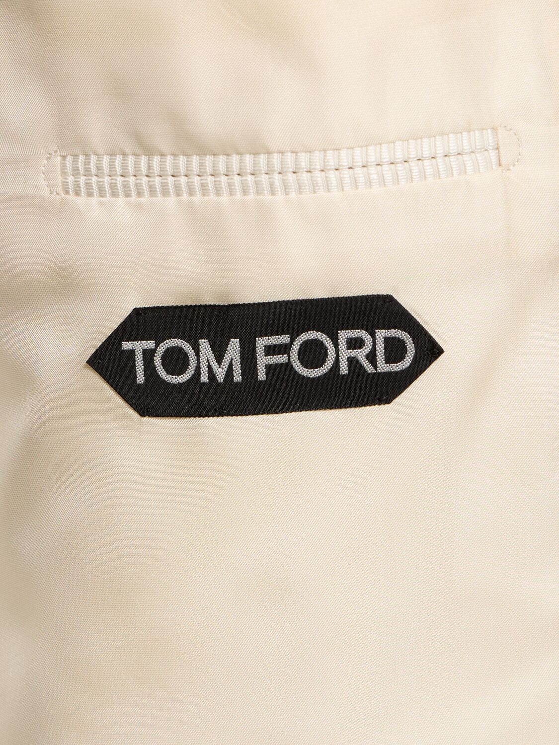 Shop Tom Ford Atticus Silk & Cotton Blazer In Ivory