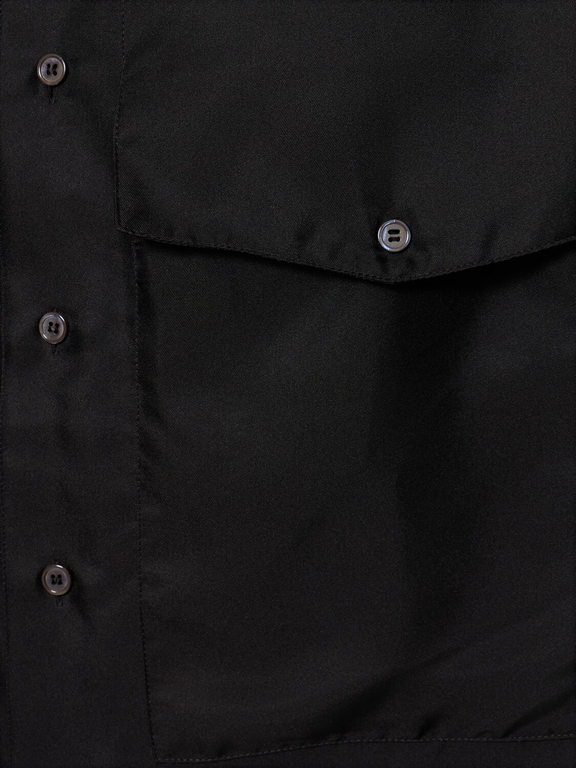 Shop Sunflower Silk Short Sleeve Shirt In 黑色