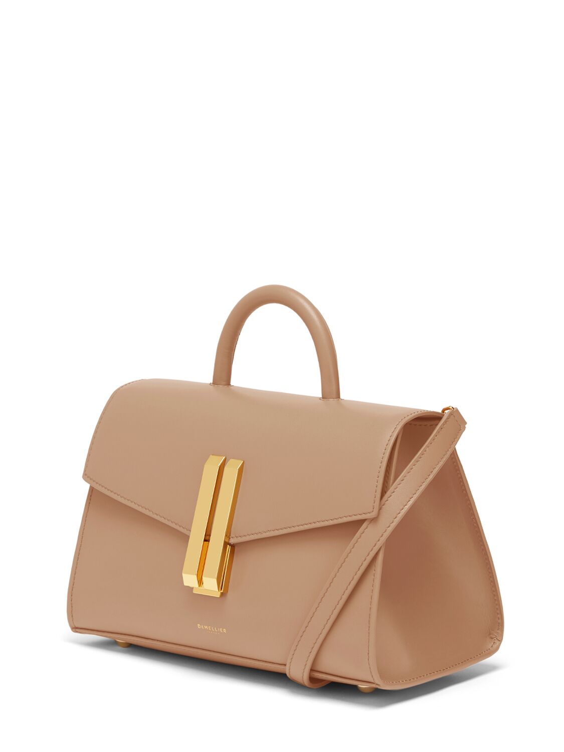 Shop Demellier Midi Montreal Smooth Leather Bag In Light Tan