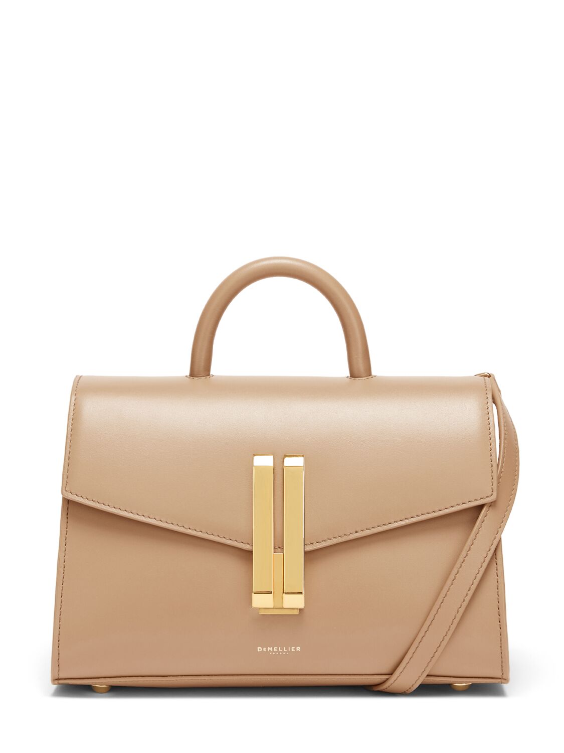 Demellier Midi Montreal Smooth Leather Bag In Light Tan