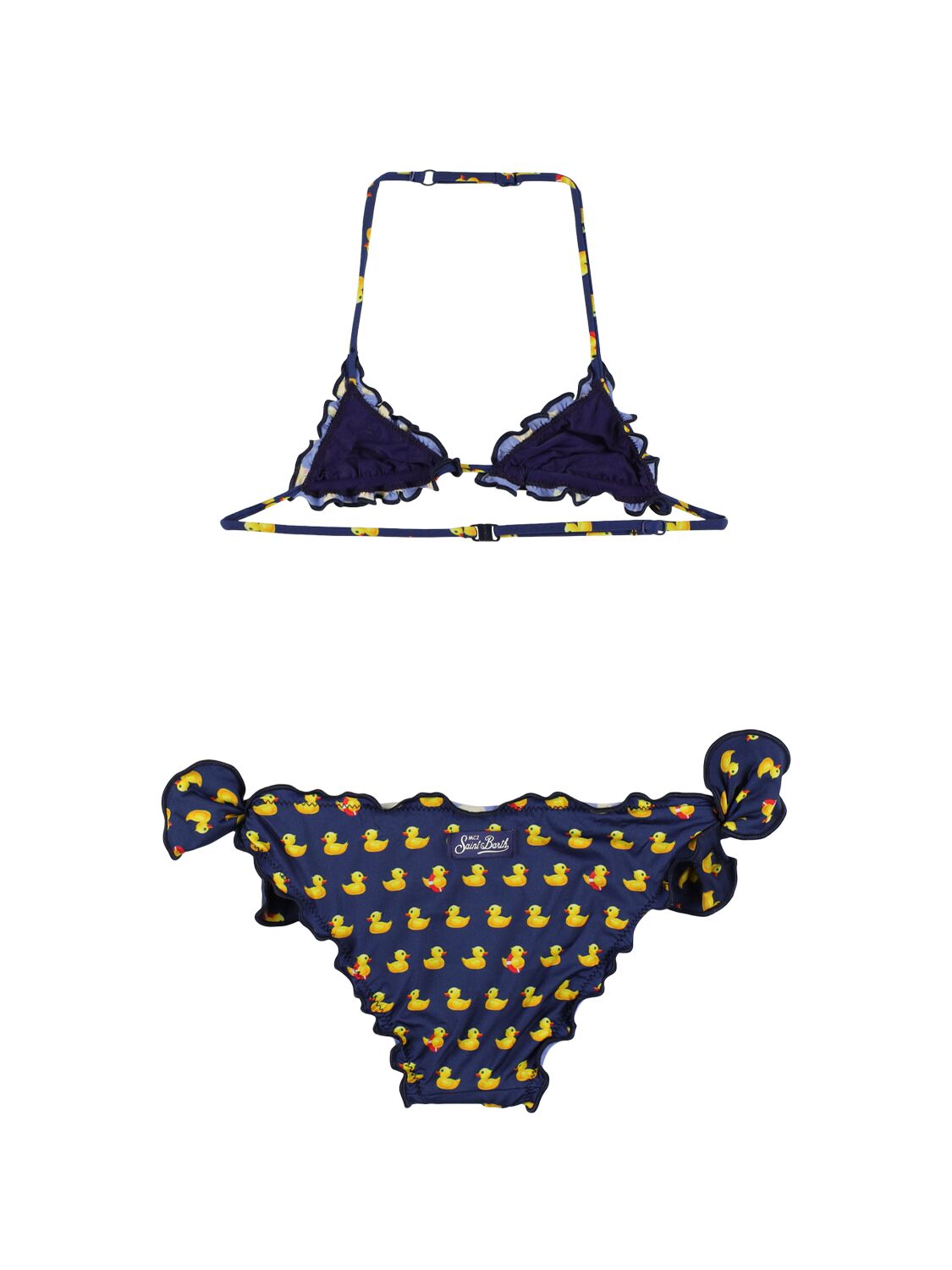 Shop Mc2 Saint Barth Ducky Print Bikini In 蓝色,多色